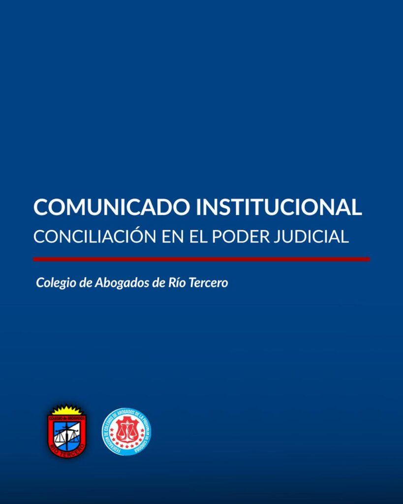Comunicado Institucional: Conciliación en el Poder Judicial
